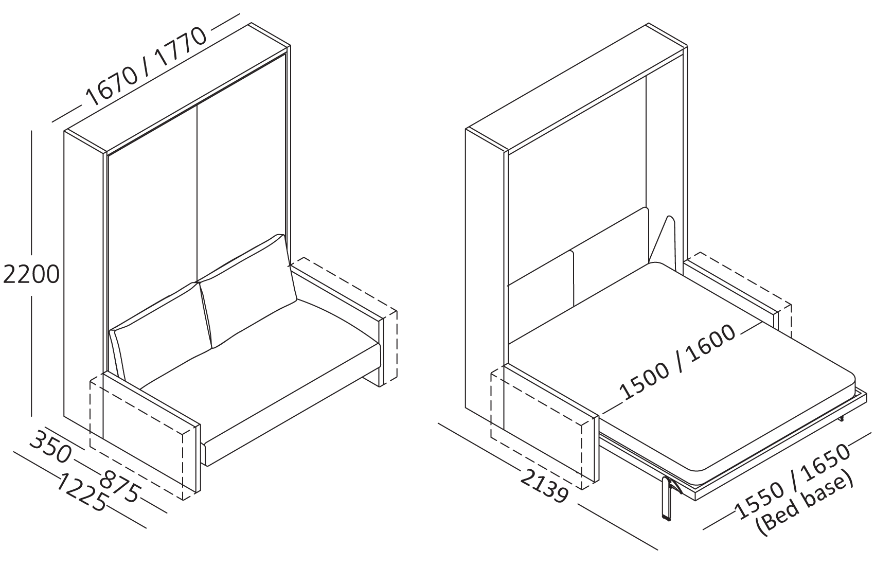 Opklapbed Penelope Bank BedHabits 1